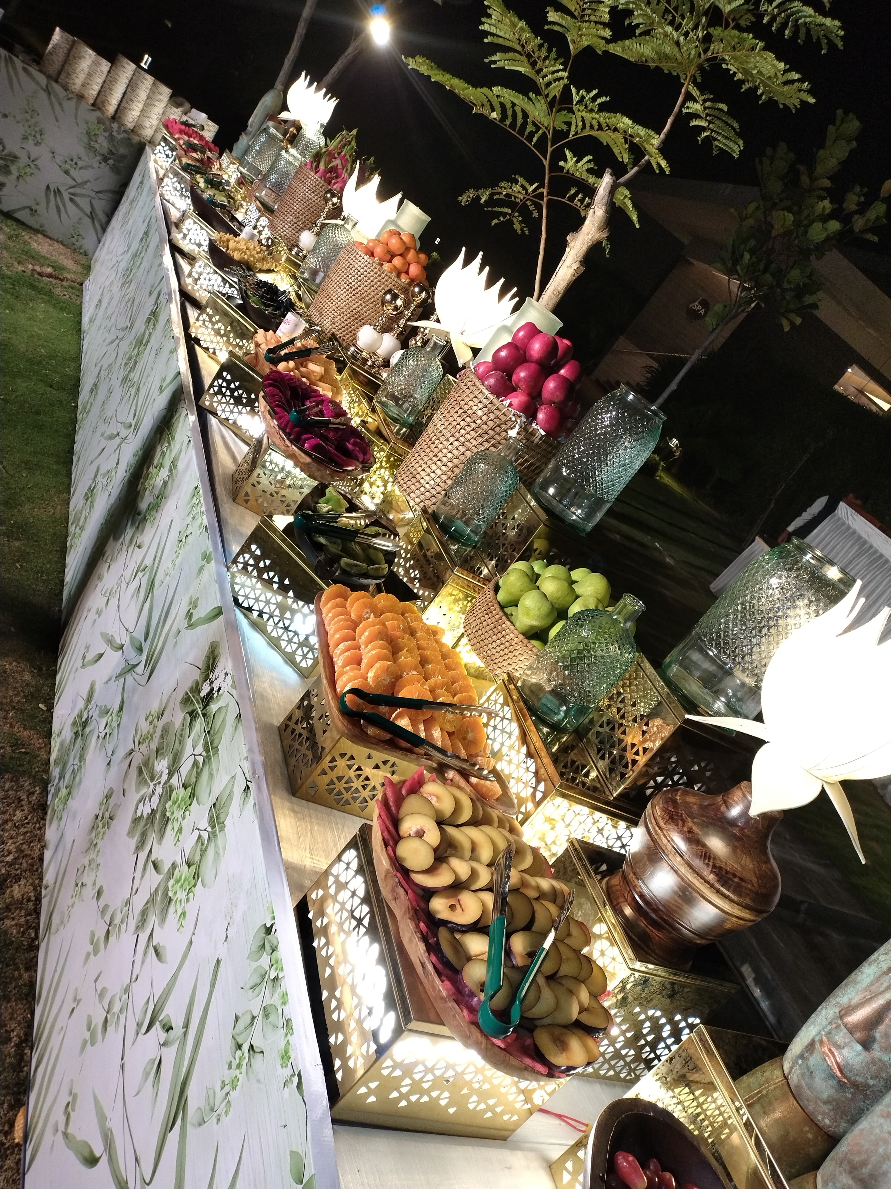 Premium dry fruit and fruit buffet styling